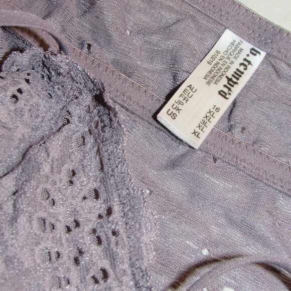 b. temptd by Wacoal Purple Gray Lace Longline Bralette Bra sz XL - Picture 3 of 3
